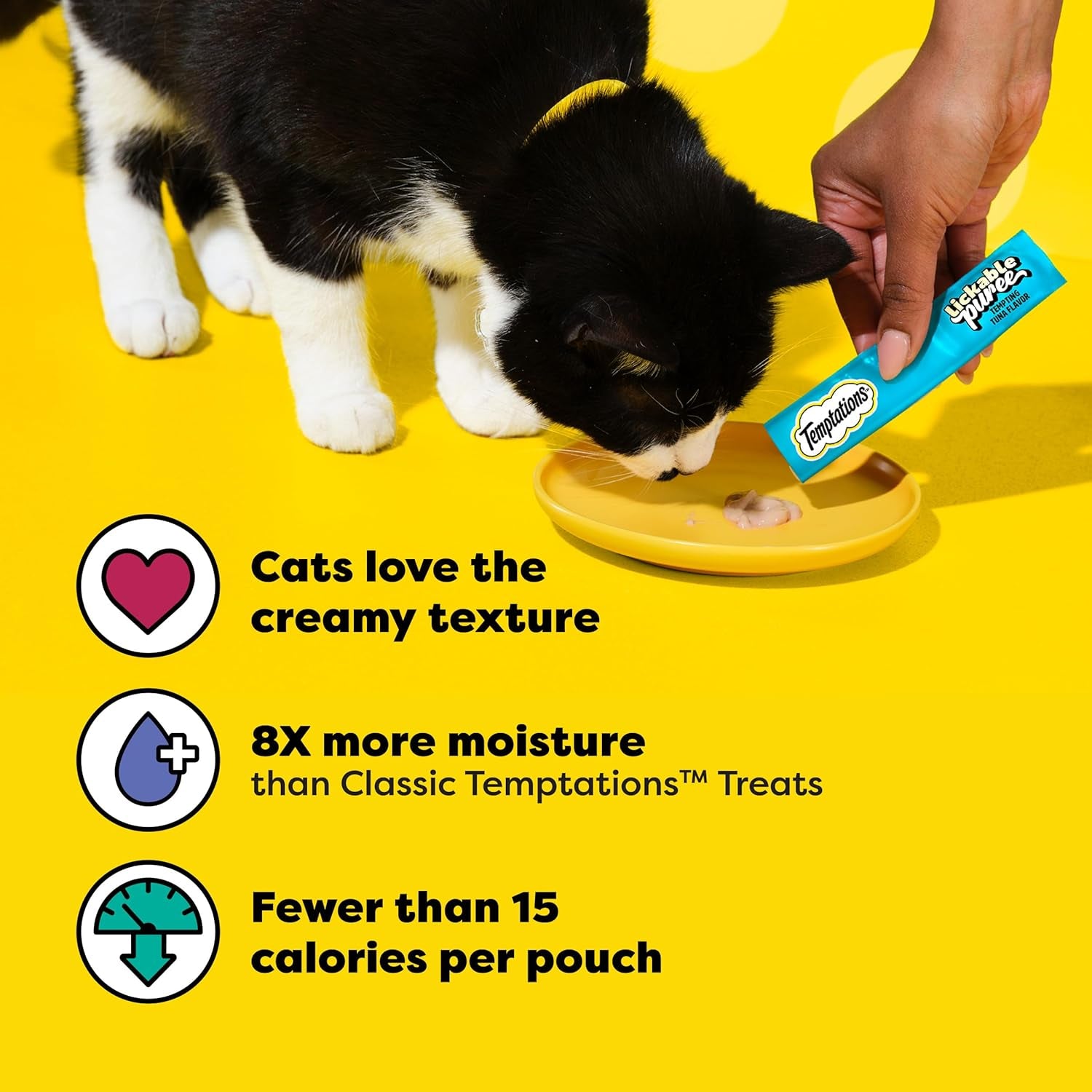 Creamy Puree Squeezable Lickable Cat Treats, Wet Cat Treats with Tuna, 0.42 Oz. Tubes, 4 Count, Pack of 11 (44 Total)